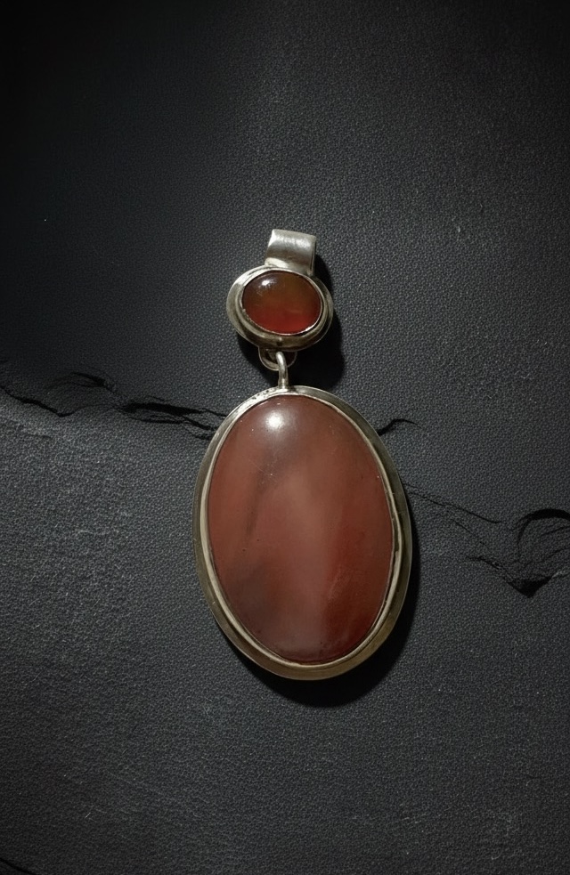 Ember Oval Carnelian Pendant